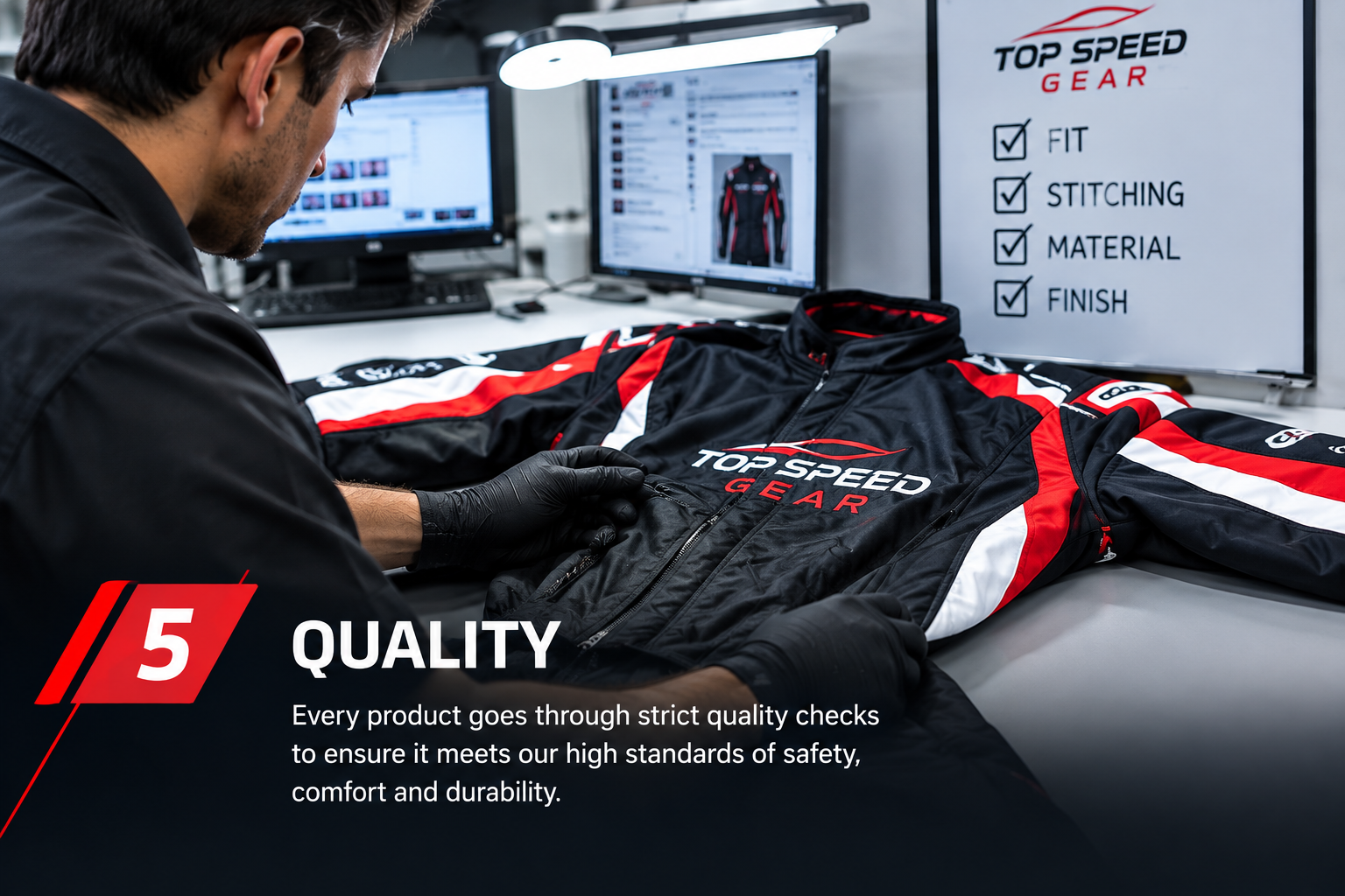 Quality Control stage in the Top Speed Gear factory